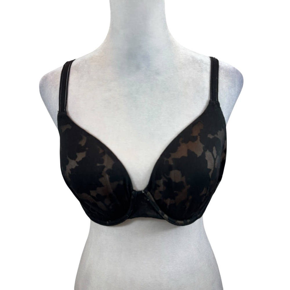 Victoria's Secret Floral Illuision Very Sexy Lined Perfect Coverage Bra Size 34D